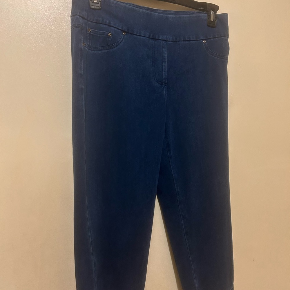 Ruby Rd. Dark Blue Pull-On Capri Sz 12